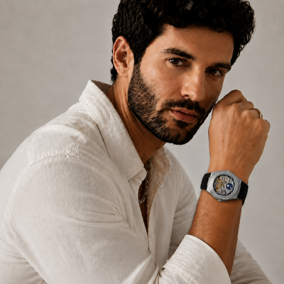 Velmont Eclipse Black – Men's Automatic Black Skeleton Watch with Sapphire Crystal