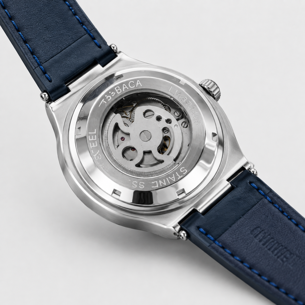 Velmont Eclipse Blue – Men's Automatic Blue Skeleton Watch with Sapphire Crystal