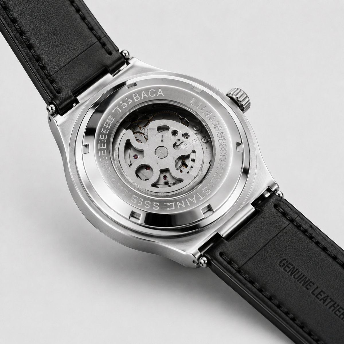 Velmont Eclipse Black – Men's Automatic Black Skeleton Watch with Sapphire Crystal