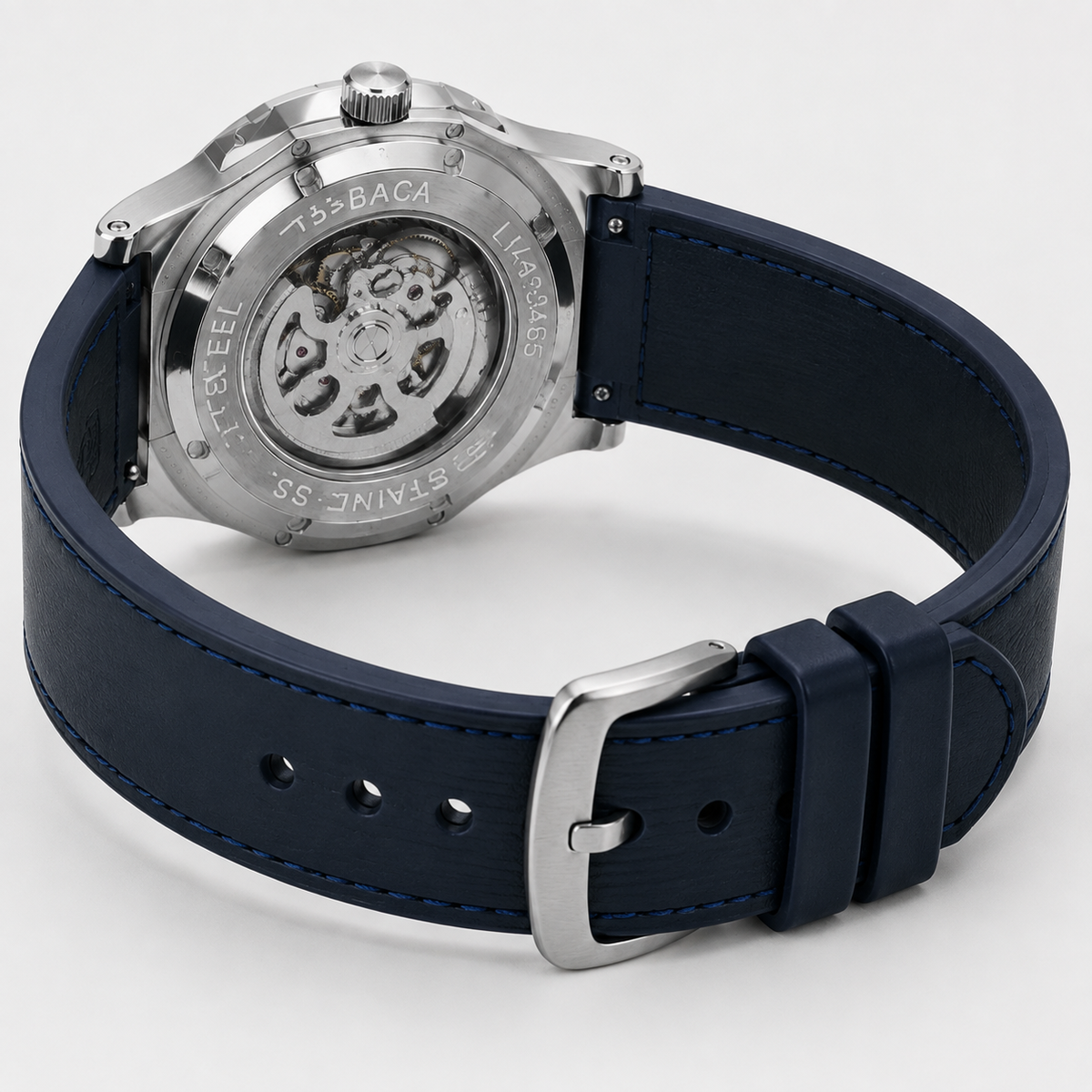 Velmont Eclipse Blue – Men's Automatic Blue Skeleton Watch with Sapphire Crystal